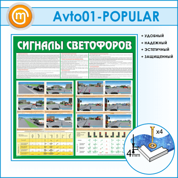 Стенд «Сигналы светофоров» (AV-01)