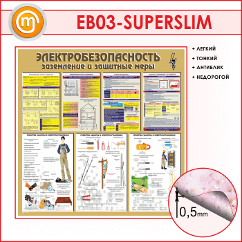 Стенд «Электробезопасность. Заземление и защитные меры» (EB-03-SUPERSLIM)