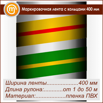 Маркировочная лента с кольцами (ширина 400 мм, самоклеящаяся плёнка)