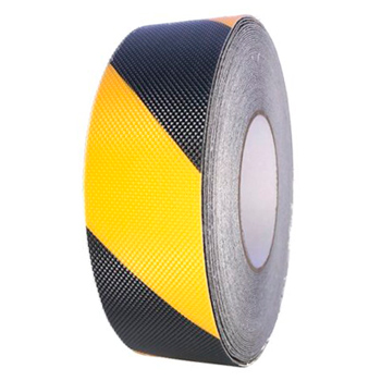 Износостойкая полиуретановая лента для разметки и маркировки пола (ЧЕРНО-ЖЕЛТАЯ, 50 мм x 18,3 м)