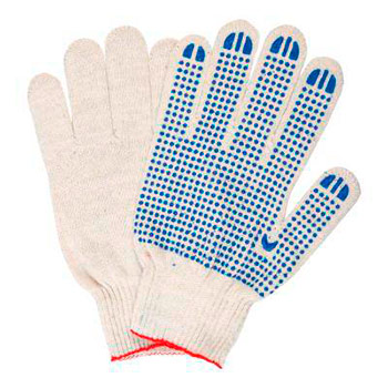 Перчатки Х/Б с ПВХ 10 класс 4-х нитка ТК