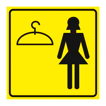 Тактильная пиктограмма «Женская раздевалка», ДС26