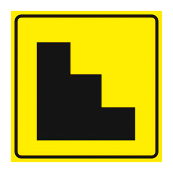 Тактильная пиктограмма «Лестница», ДС32 (пластик 2 мм, 150х150 мм)