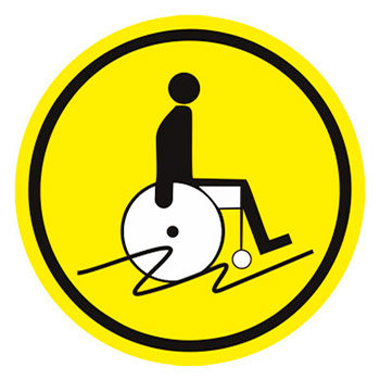 Тактильный предупреждающий знак «Осторожно! Скользкая дорога», ДС76