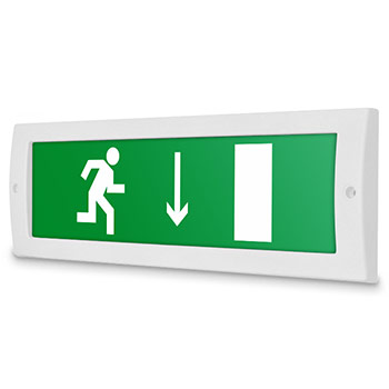 Световое табло «Указатель двери эвакуационного выхода (правосторонний)», Молния (12В)
