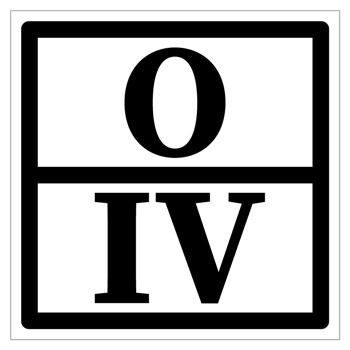 Знак отходов 4 класса опасности, IV (светоотражающая пленка ламинированная, 300х300 мм)