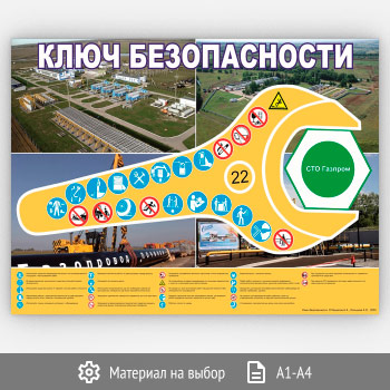 Плакат «Ключ безопасности» (ЭР-05, 1 лист)