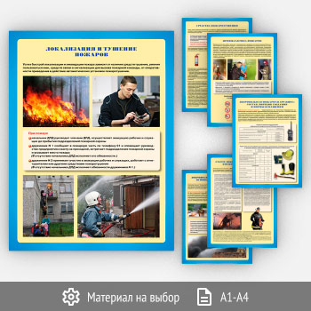 Плакаты «Добровольная пожарная дружина» (ВЗ-14, 6 листов)
