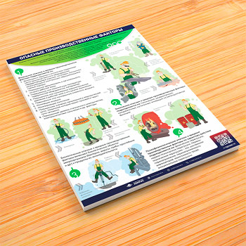 Плакат «Опасные производственные факторы» (М-69, ламинированная бумага, А2, 1 лист)